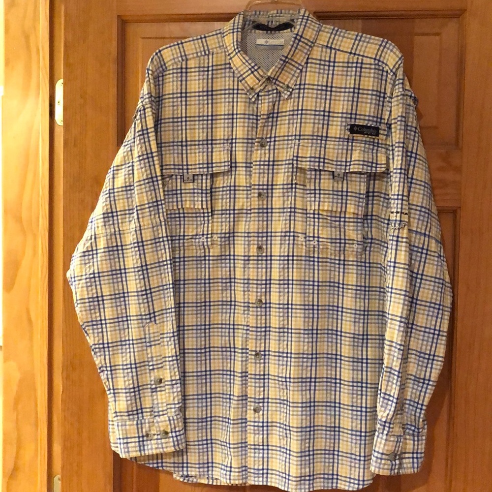 Men’s Columbia PFG seersucker Fishing shirt